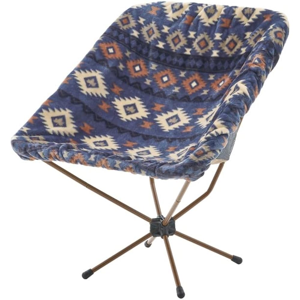 LOGOS Flame Retardant Bucket Chair Cover (Navy/Red) Up to Width 70 x Height 80cm Outdoor Folding Camping Chair Bonfire