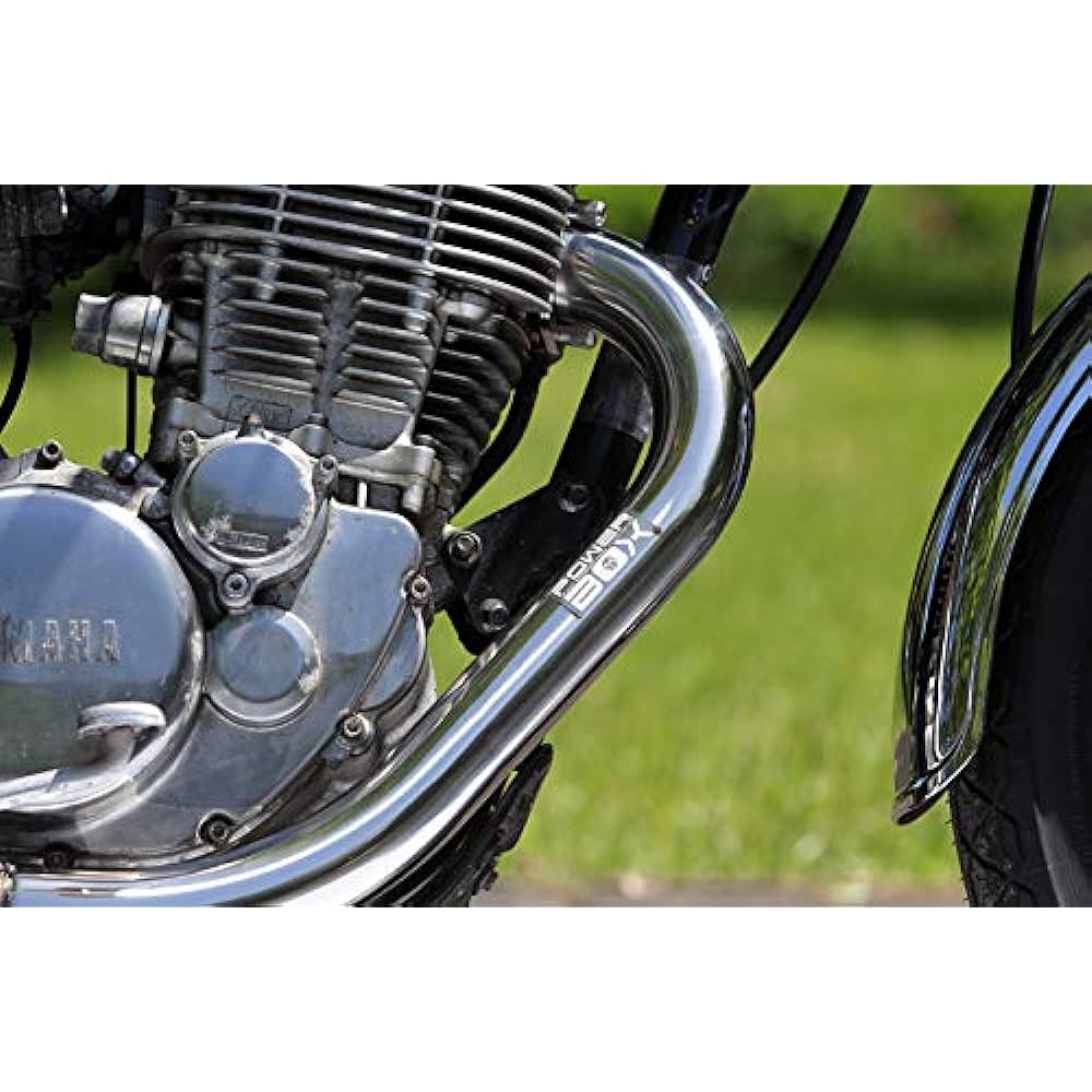 Special Parts Tadao (SP TADAO) Exhaust Pipe SR400 (-09) RH01J Power Box Pipe Stainless Steel JMCA Government Certification POWERBOX PIPE Inner BOX Type