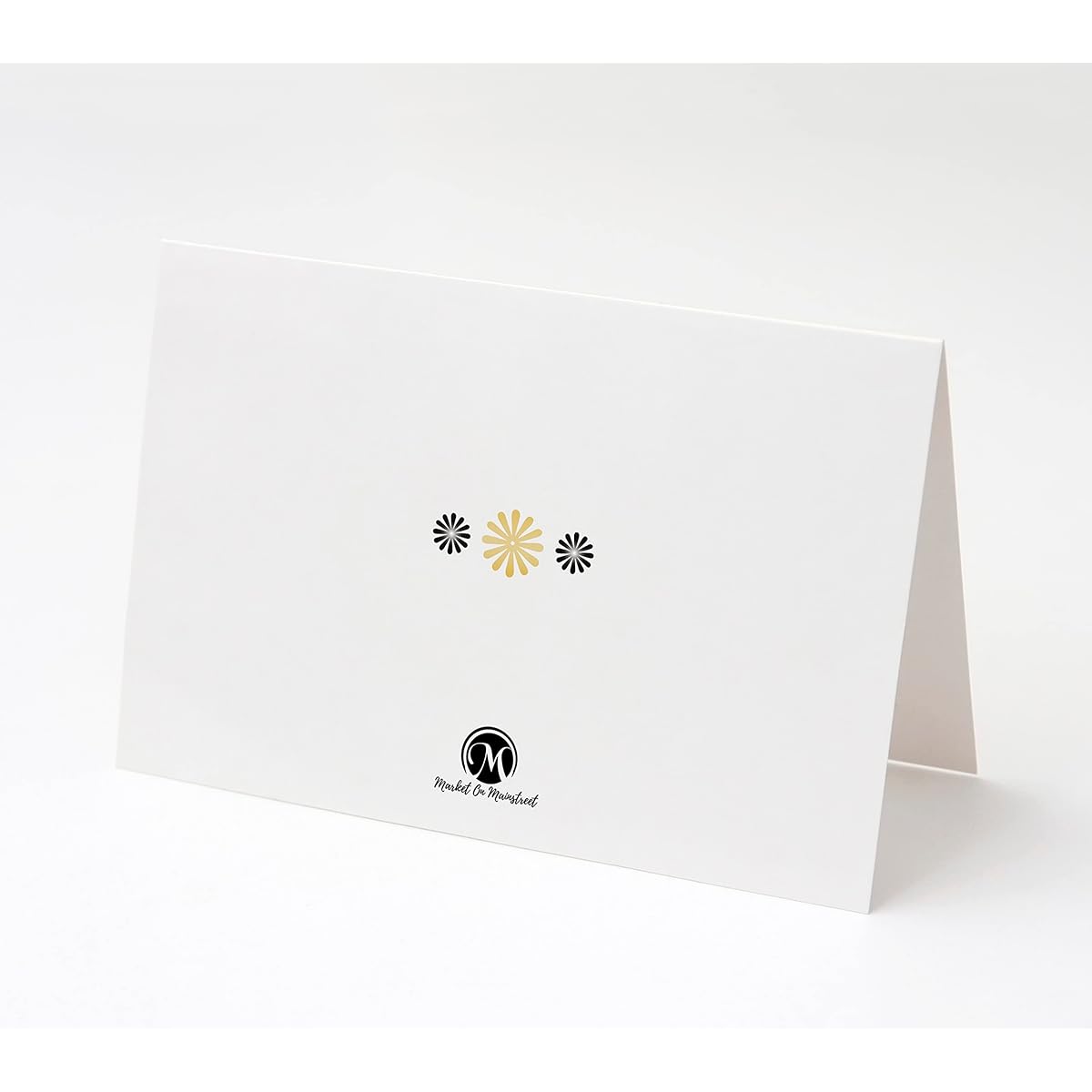 Market On Mainstreet Black & Gold Happy New Year Cards with White Envelopes (25 Cards) (2024)