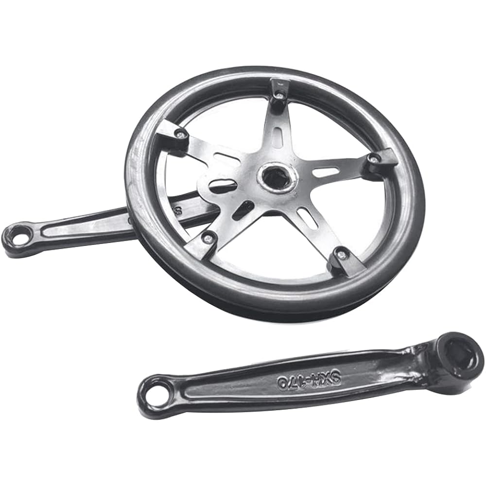 Buerjia 46T Road Bike Crankset Single Speed 170Mm Bicycle Crankset Hollow Tooth Plate Bike Crankset Sprocket Bike Accessories