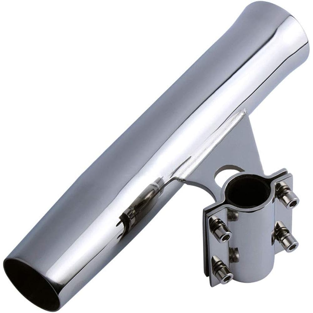 NUZAMAS Stainless Steel Fishing Rod Holder Rail Mount Clamp Mounting, 25mm Rail Mounting for Marine Grade Charter Fishing Boats