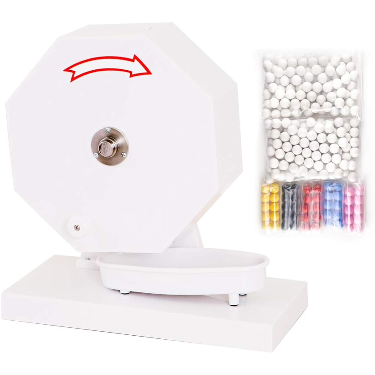 Amuse Garapon Lottery Machine for 300 Balls, Includes 300 Lottery Balls for Fukubikipon, Made of ABS to Prevent Balls from Getting Clogged