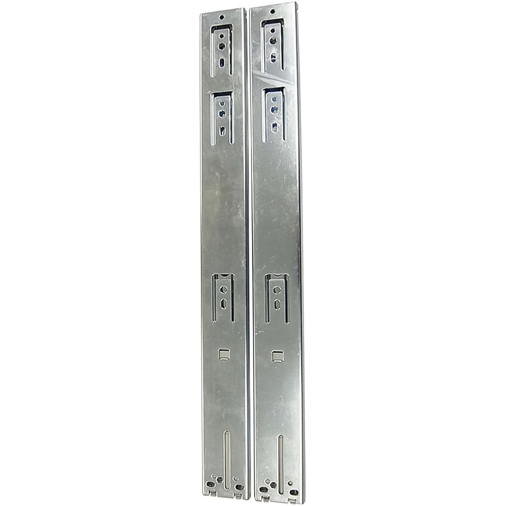 Wake Sangyo Soft Close Slide Rail, Thick Width, 3 Tiers, Width 46X Length 450mm, WS445D, 2 Pieces (Pair)