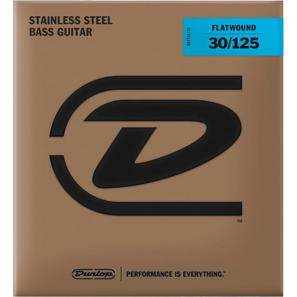 JIM DUNLOP Stainless Steel Flat Wound Bass Strings 30-125 | 6 Strings