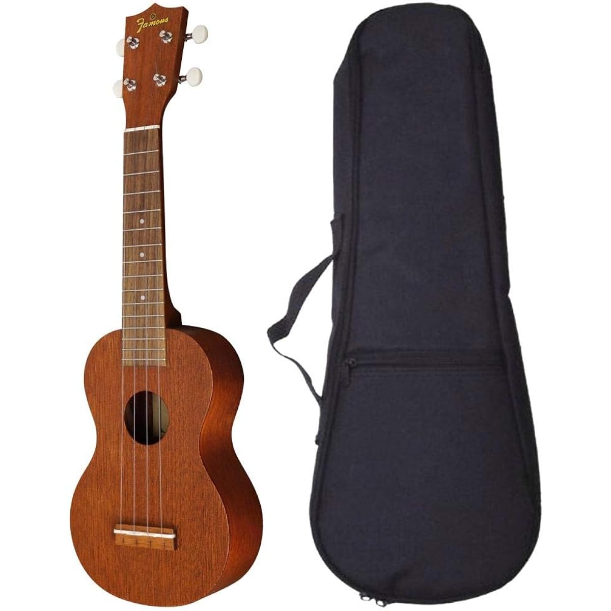 Famous FS-1G (with cushioned bag) [New specifications] Famous domestic standard ukulele beginner's set