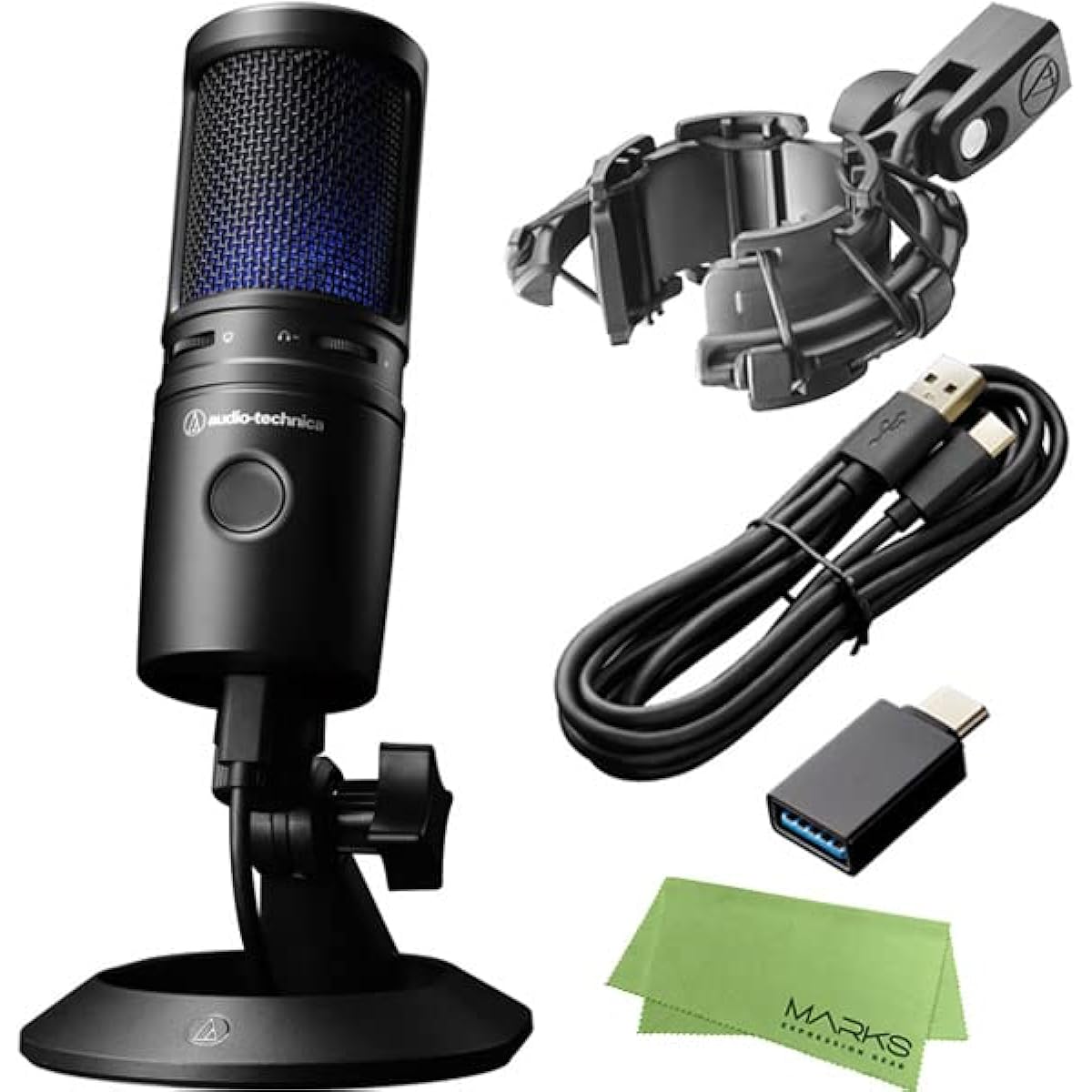 [Special shock mount/AT8455 set] Audio-Technica USB condenser microphone AT2020USB-X