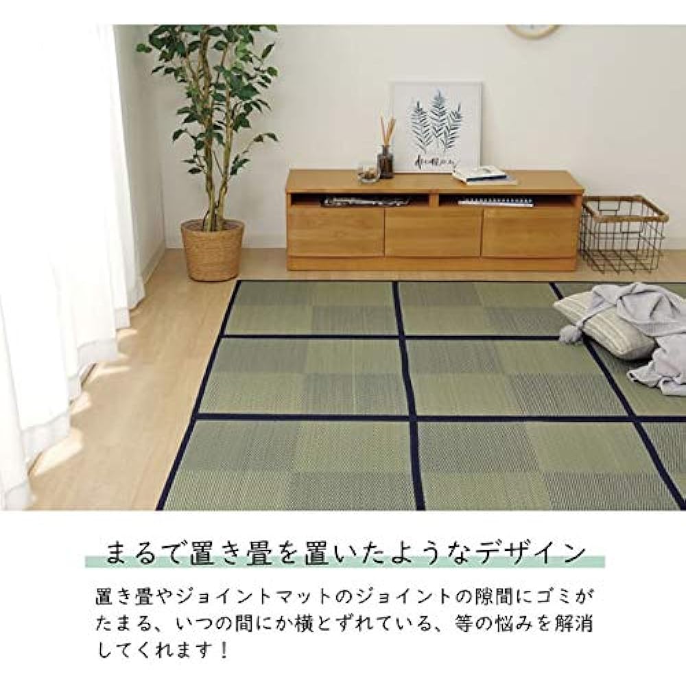 Ikehiko Igusa Rug Carpet Connecting Noah Approx. 180✕180cm Green #8477870