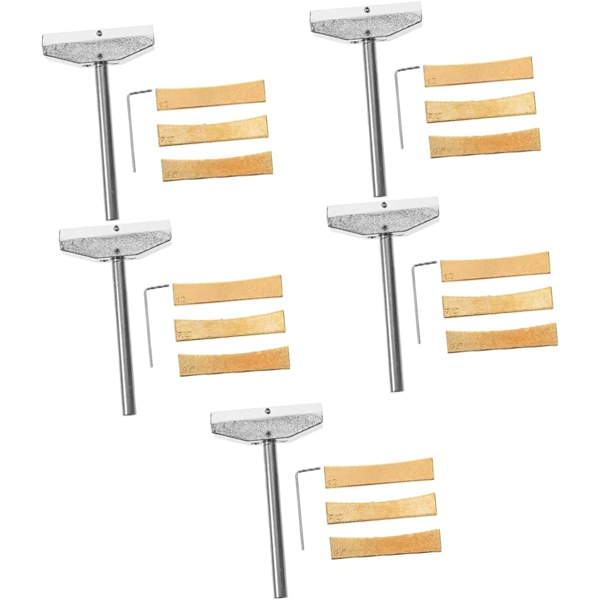 VICASKY 5pcs Fret Installation Kit Capo Fret Insert Fret Press Bass Jig Multi-Tool Cowl Insert Guitar Ukulele Installation Tool Bass Installation Lens