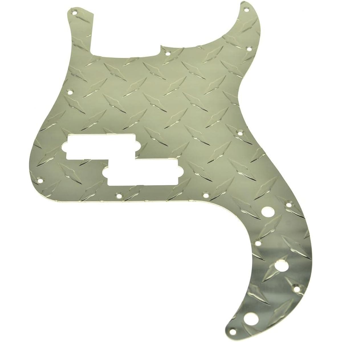 KAISH Premium 13 Hole Metal Diamond Plate Modern Style Standard Precision P Bus Pickguard Aluminum Anodized PB Pickguard American Fender P Bus Gold