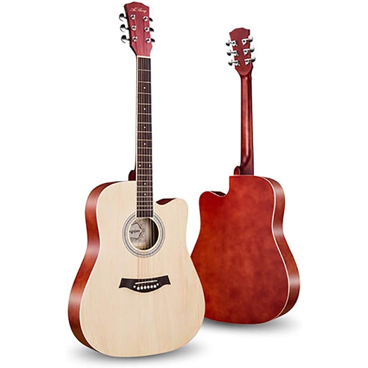 Beginner Practice Guitar, Veneer Beginner Guitar Face Single Entry Piano Practice Acoustic Guitar for Elementary School Students and Adults, Beginner Guitar (Color: B, Size: 41 inches)