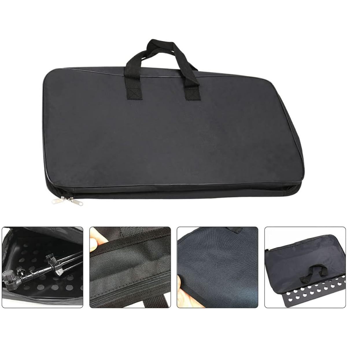Portable Music Stand Storage Bag: Musical Score Organizer Case Musical Stand Rack Oxford Cloth Carry Pouch Black