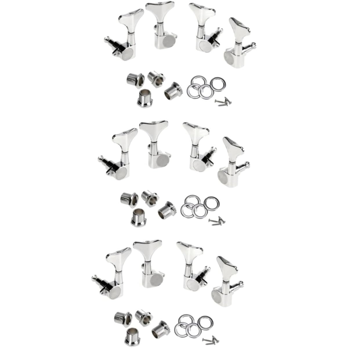 ERINGOGO 12pcs Guitar Tuning Pegs Guitar Tuner Bass Tuner Silver Guitar Tuning Pegs Tuner Machine Head Guitar Tuning Key Bass Tuning Pegs Guitar String Single Shake