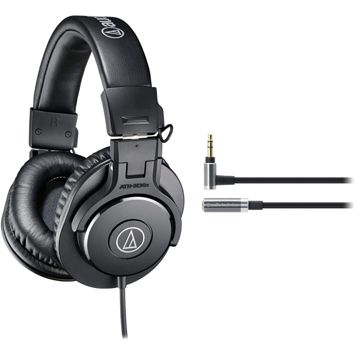 audio-technica Professional Monitor Headphones ATH-M30x Black for Studio Recording/Instrument Practice/Telework/Work from Home & Headphone Hanger AT-HPH300