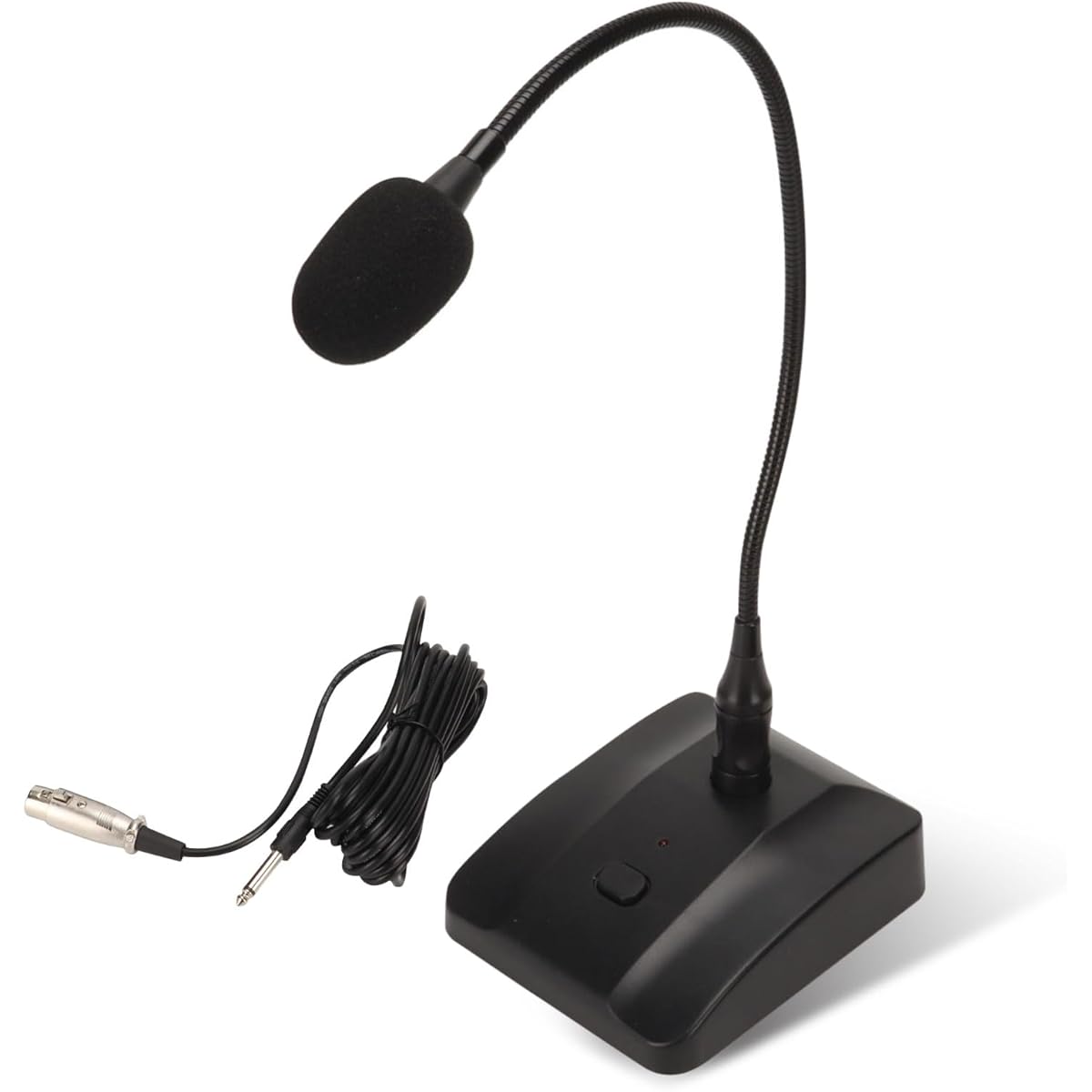 Gooseneck Condenser Microphone 6.35mm Wired Microphone Podium Microphone Desktop Paging Microphone Corded Audio Microphone for Meetings and Lectures