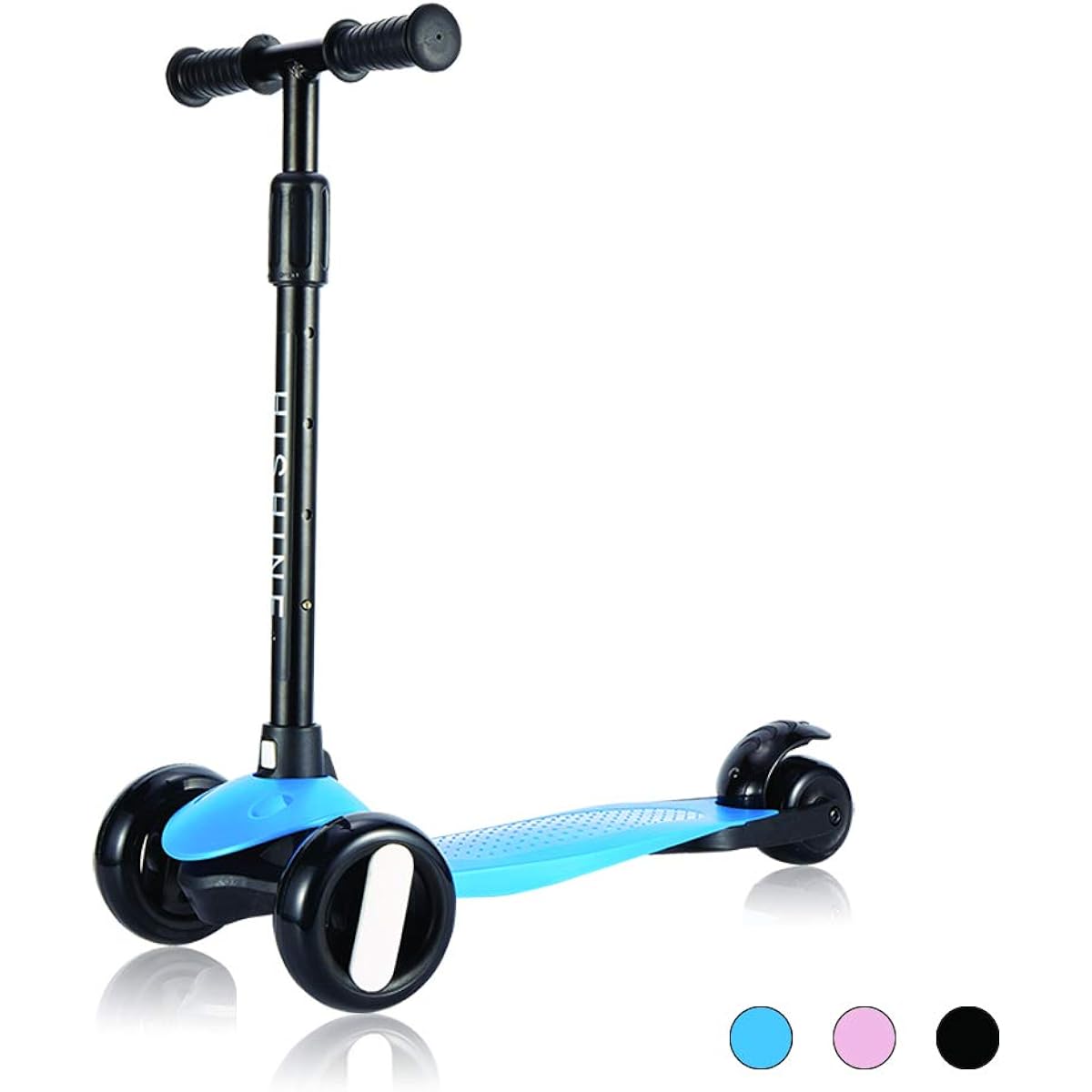 Toddler Scooter 3 Wheel Scooter Boys Girls Kick Scooter with Light Up Wheels Adjustable Height Easy to Learn Sturdy Fits Kids Ages 2-5 SC11-Blue)