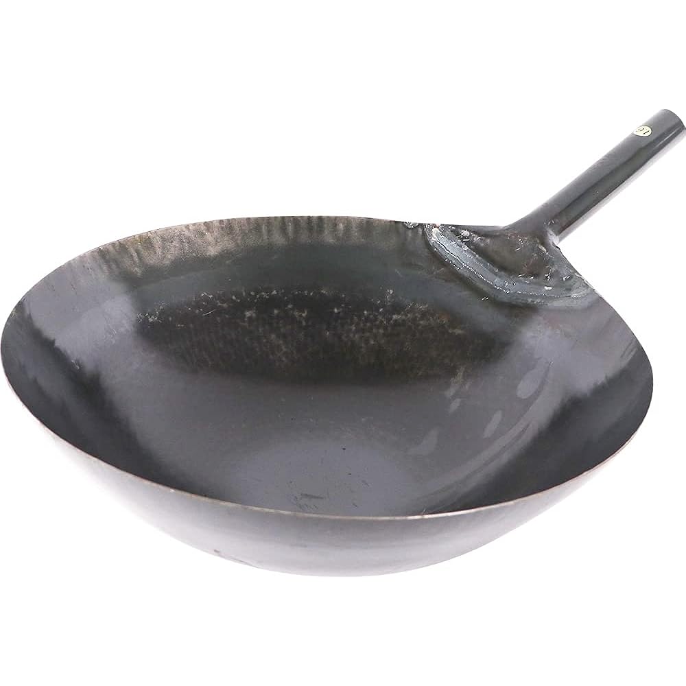 Yamada Industries One Hand Wok 33cm Plate Thickness 1.6mm Commercial Iron Pot Integrated Type Iron Hammered One Hand Wok 001043