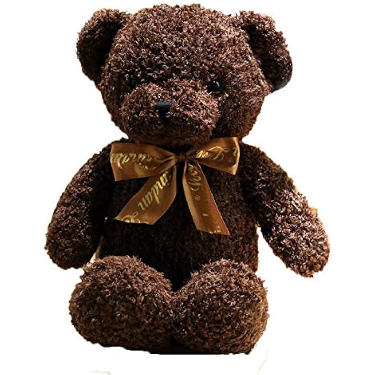 Souriant Teddy Bear Soft Stuffed Animal Wearing Tie Miguel Coffee L Size