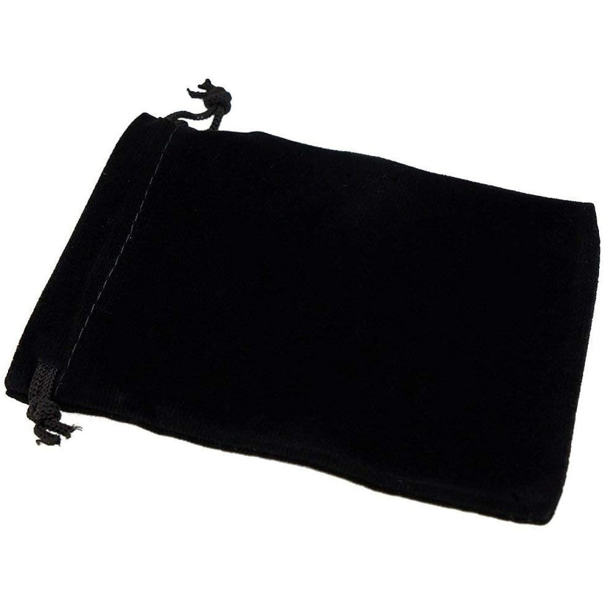 Wuligirl 100pcs Black Velvet Jewelry Pouches Drawstring Bags 5 x 6 Inch Cloth Gaming Dice Fingertip Gyro Marble Gift Bags (100pcs Black, 5 x 6)