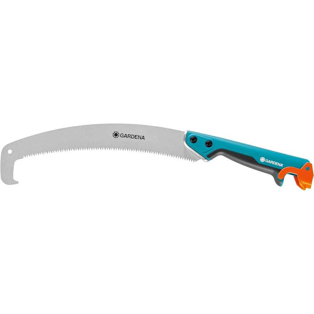 GARDENA Gardening Saw, Curved Blade Type, Made in Germany, Combi System, Turquoise, Blade Length 31.5cm, 300PP 8738-20
