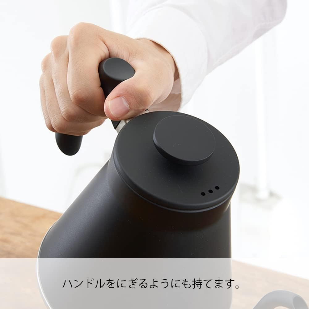 HARIO V60 Drip Kettle Fit Gas Fire/IH Compatible Practical 800ml Matte Black Made in Japan Present Gift Gift VKF-120-MB