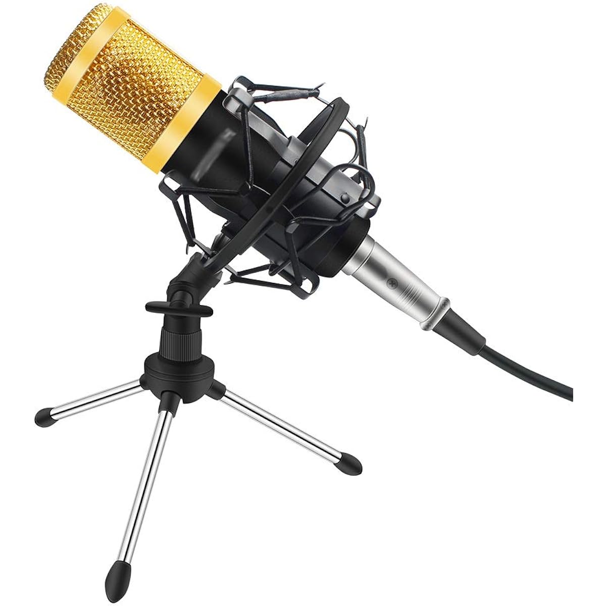 3Pcs/Set Tripod Metal Microphone Condenser with Stand Computer PC Laptop for Live Broadcast