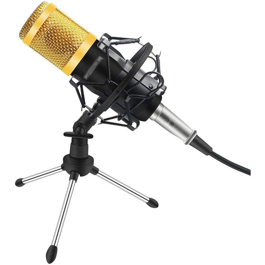 3Pcs/Set Tripod Metal Microphone Condenser with Stand Computer PC Laptop for Live Broadcast
