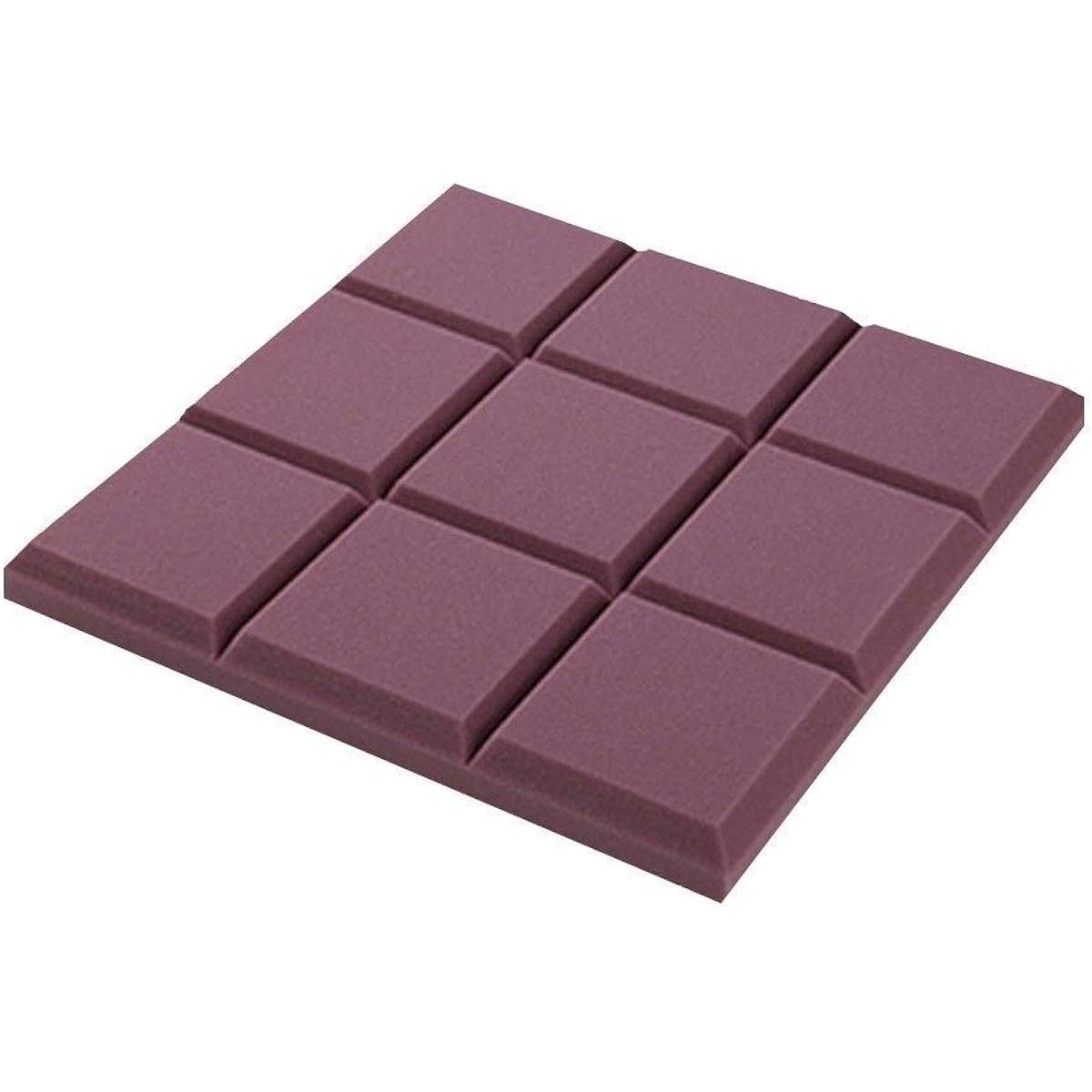 KTV Acoustic Panels 10pcs Square Flame Retardant Sound Deadening Foam for School Dorm Room Sound Absorbing Cotton (Grey) (Purple)