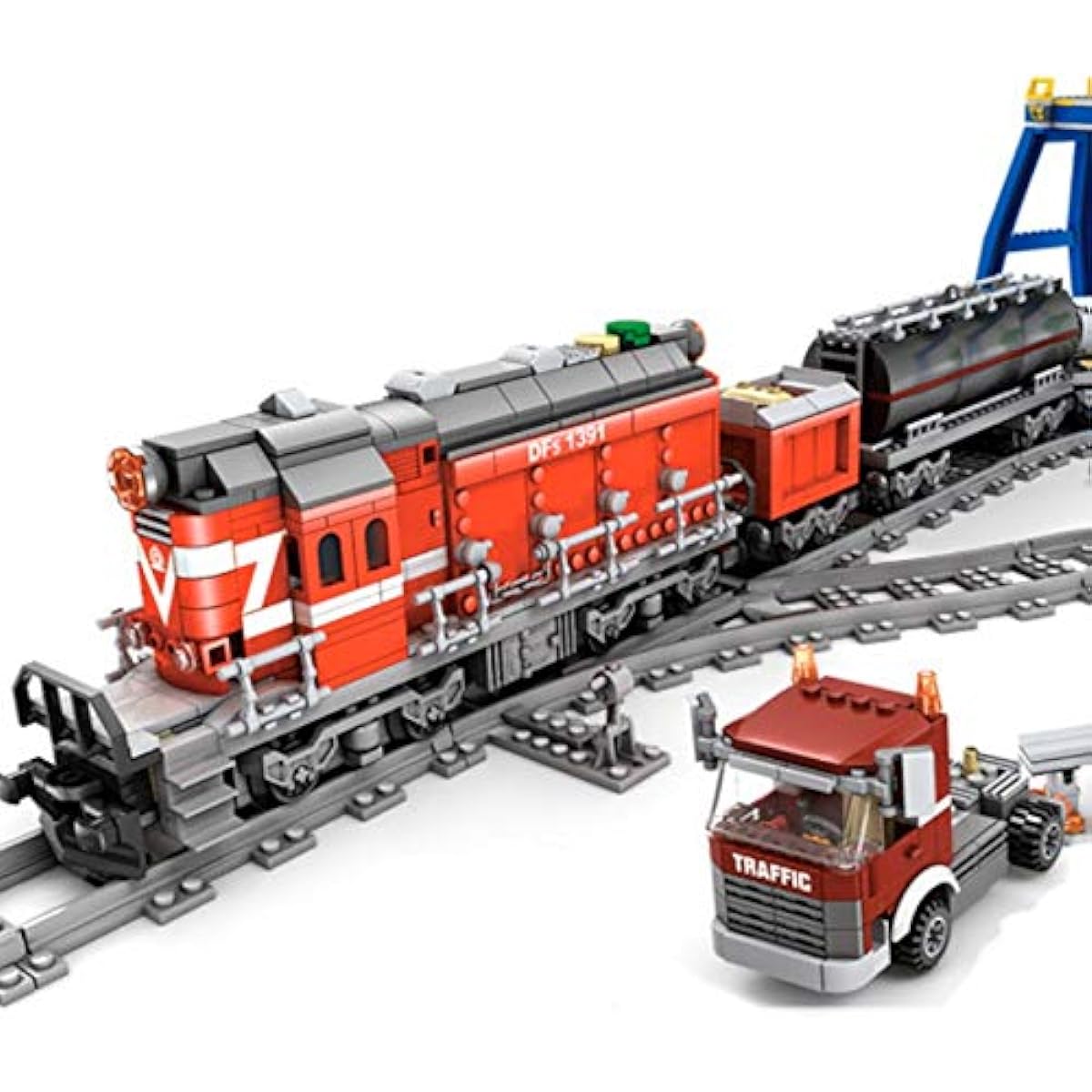 General Jim's Red Power Diesel Building Block Toy Set