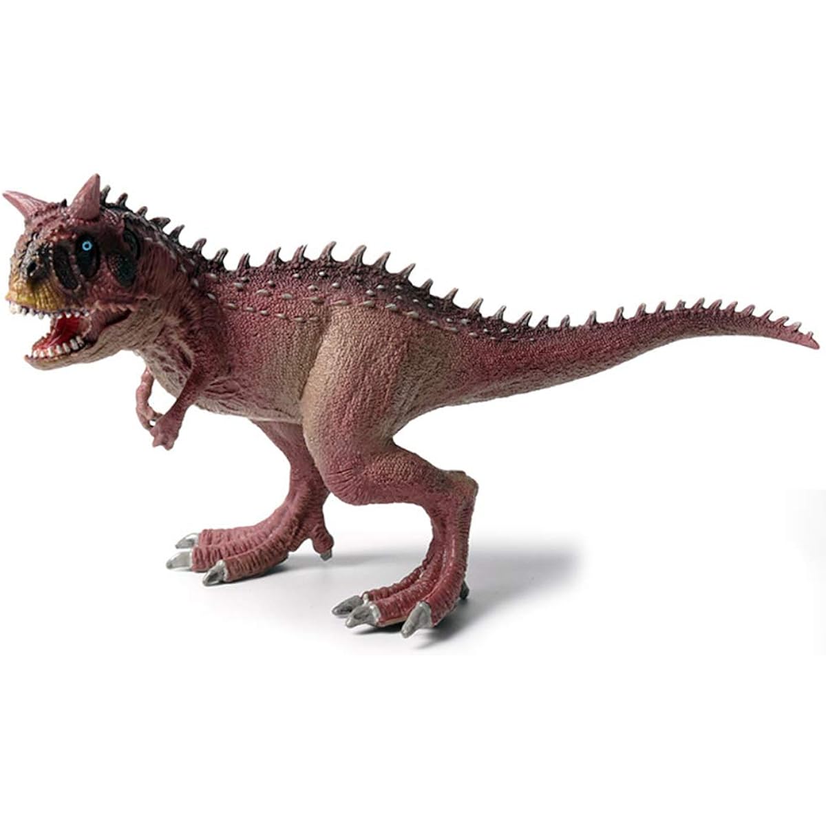 Carnotaurus Jurassic Carnivorous Dinosaur Model Realistic Craft Figure Toy Powerful Mouth Opening and Closing Stands on Both Feet Birthday Present Kids Toy PVC Solid Educational Toy Educational Dinosaur Toy Decoration 22cm Class (Purple)