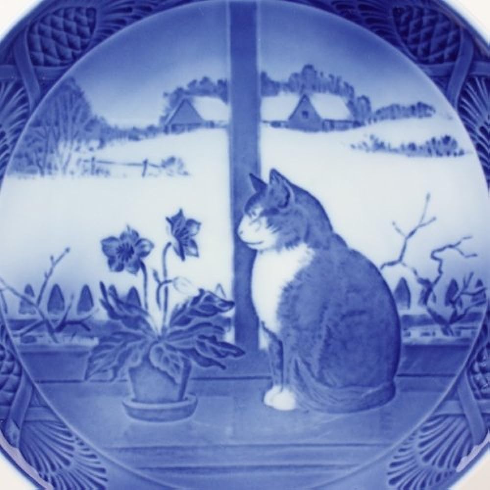"Parallel Import Product" Years Plate 1970 Christmas Rose and Cat [Parallel Import Product]
