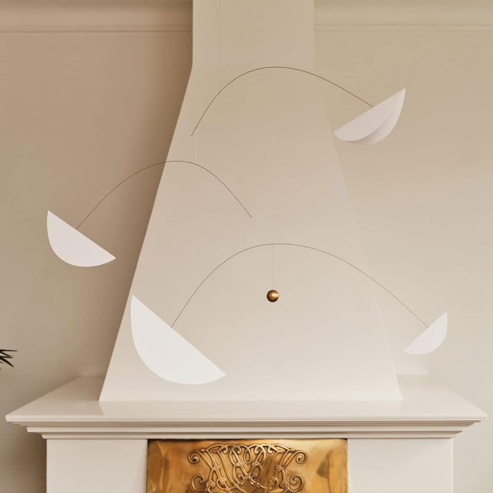 Large Life and Thread Hanging Mobile - 82 inches Plastic - Handmade in Denmark Flensted