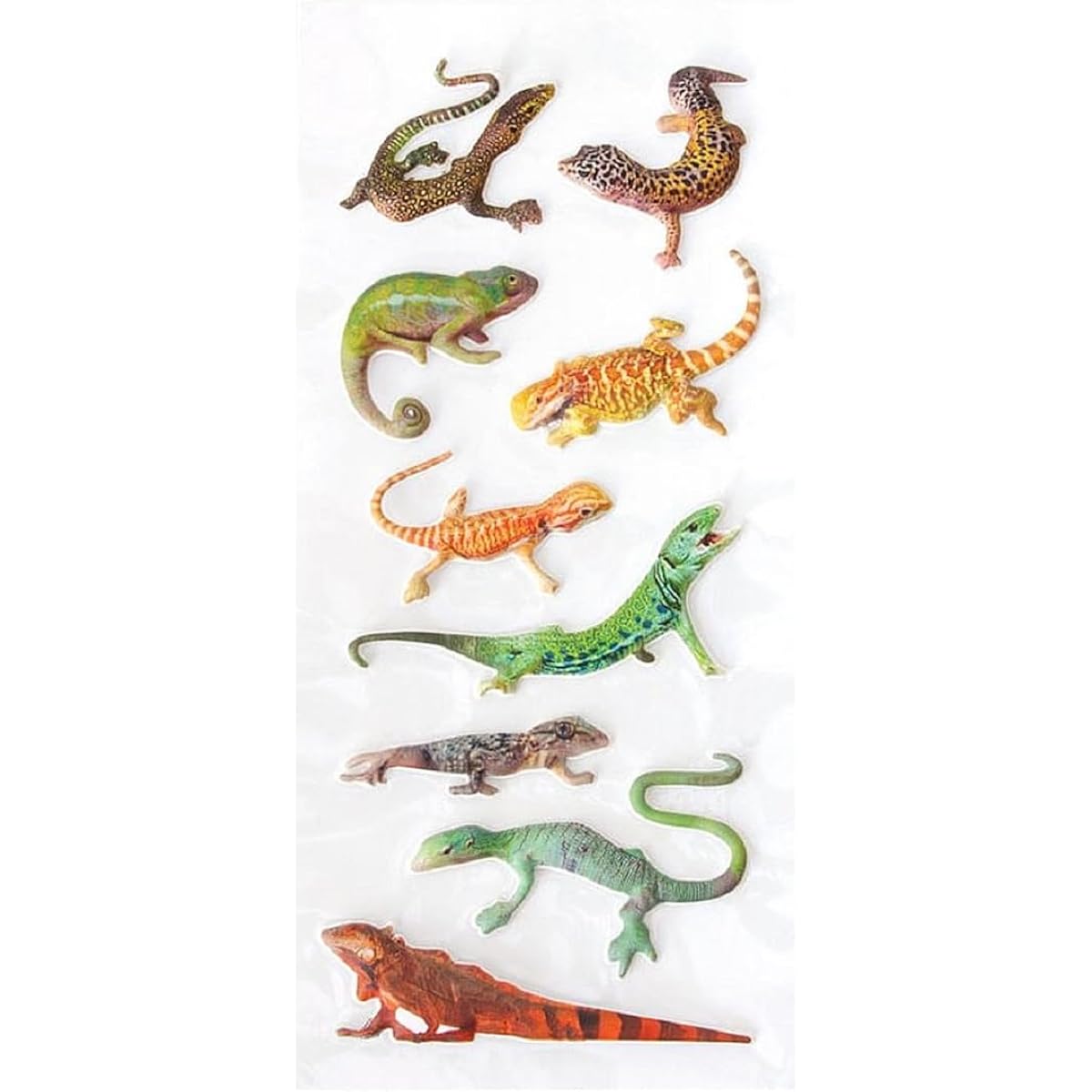 Playhouse Leapin' Lizards Soft Puffy Sticker Sheet 9 Pieces