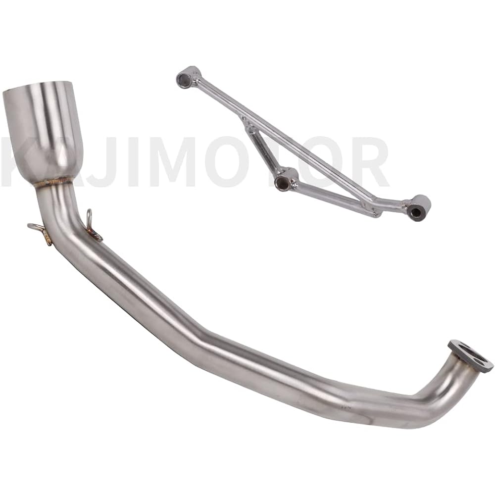 KAJIMOTOR Exhaust System Pipe Header Muffler GY6 Engine 125cc 150cc Scooter Moped ATV (310mm Single Outlet)