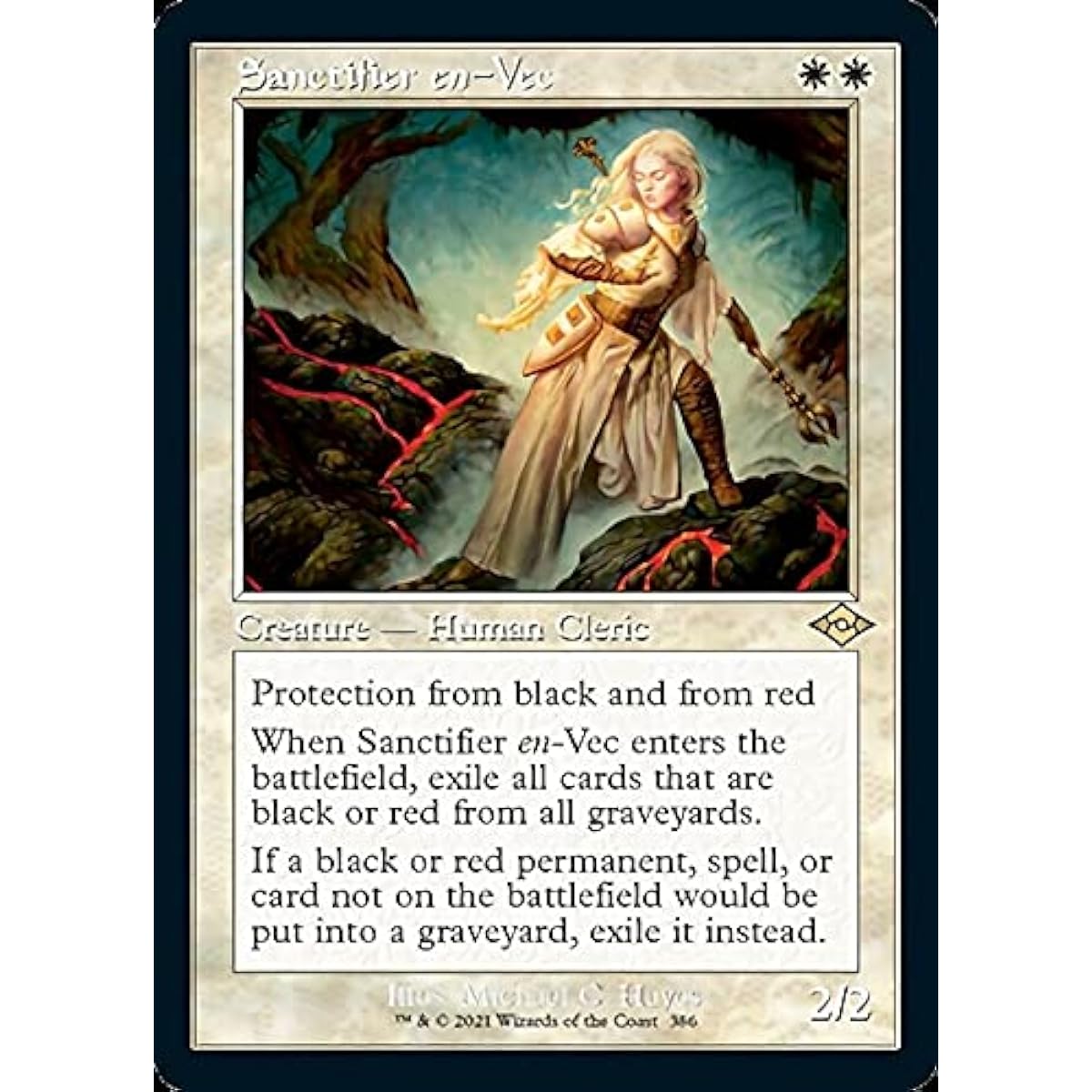 Magic: The Gathering - Sanctifia en-Vec (386) - Retro Frame - Modern Horizons 2