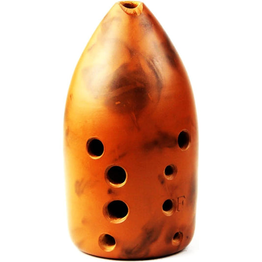 10 Hole Ceramic Xun Professional Xun Double Cavity Smoke F/G Tune Beginner Self-Taught Ocarina Instrument Ocarina Instrument (F)