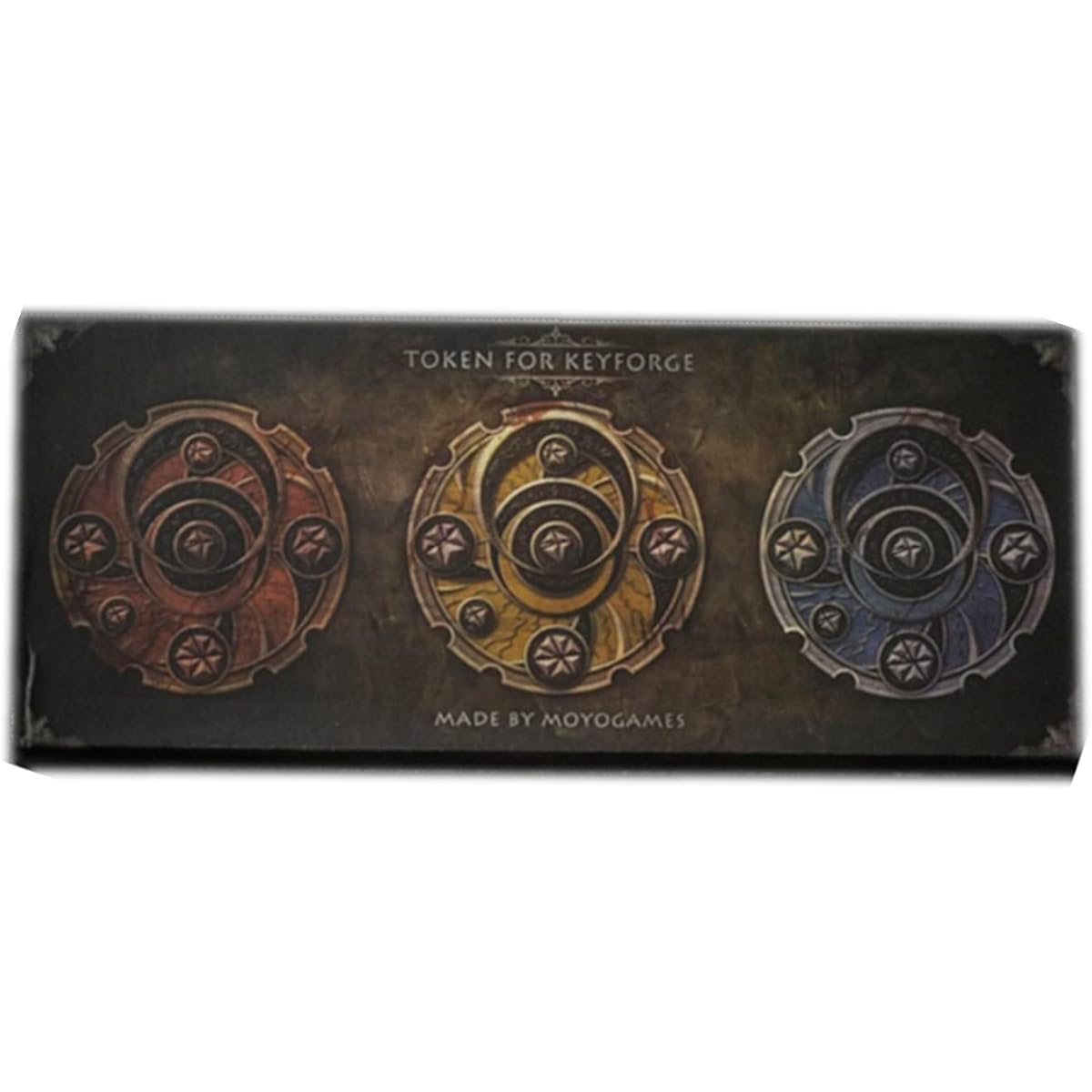 TAOYATAO Keyforge Key Metal Coin Board Game Accessories Indicator Fantasy Metal Coin (Set of 3)
