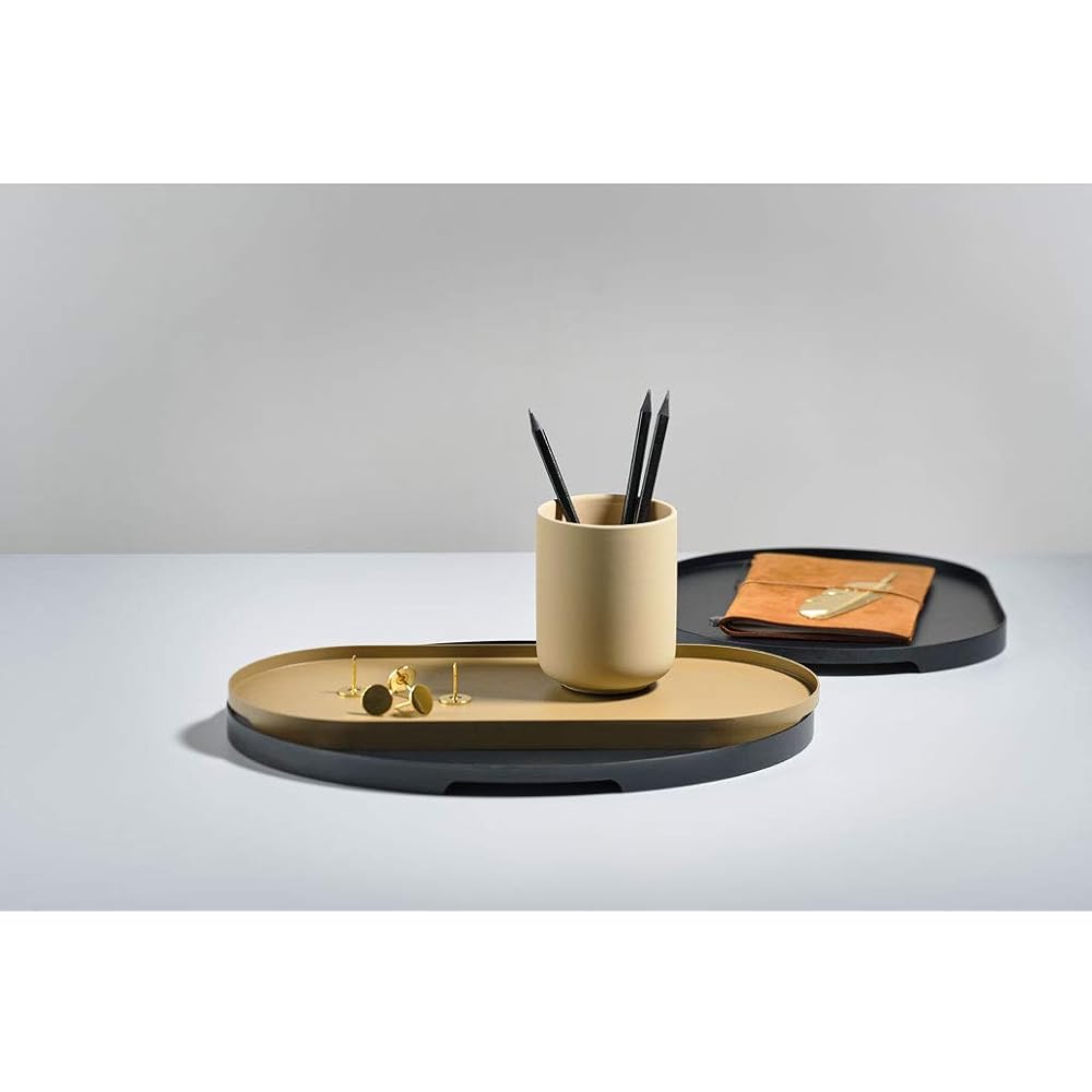 ZONE Oval Tray SINGLES Mud 35x16x2cm 12960