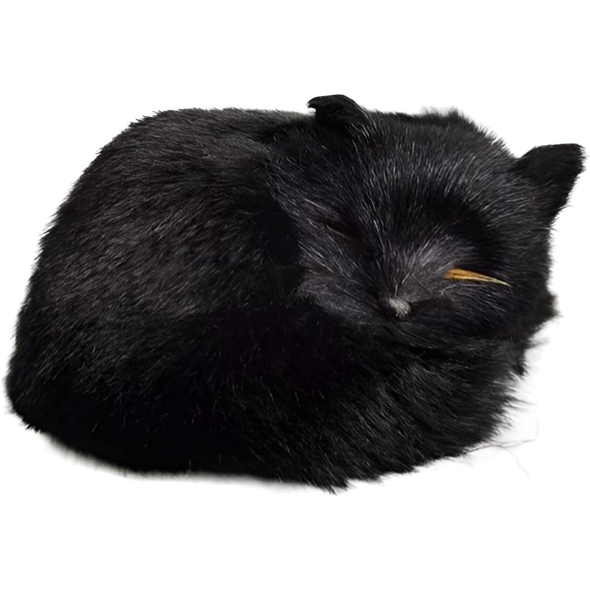 DZYUZK Simulation Fox Toy Children's Simulation Fox Cute Realistic Sleeping Fox Stuffed Doll Red Fox Stuffed Toy (Black)