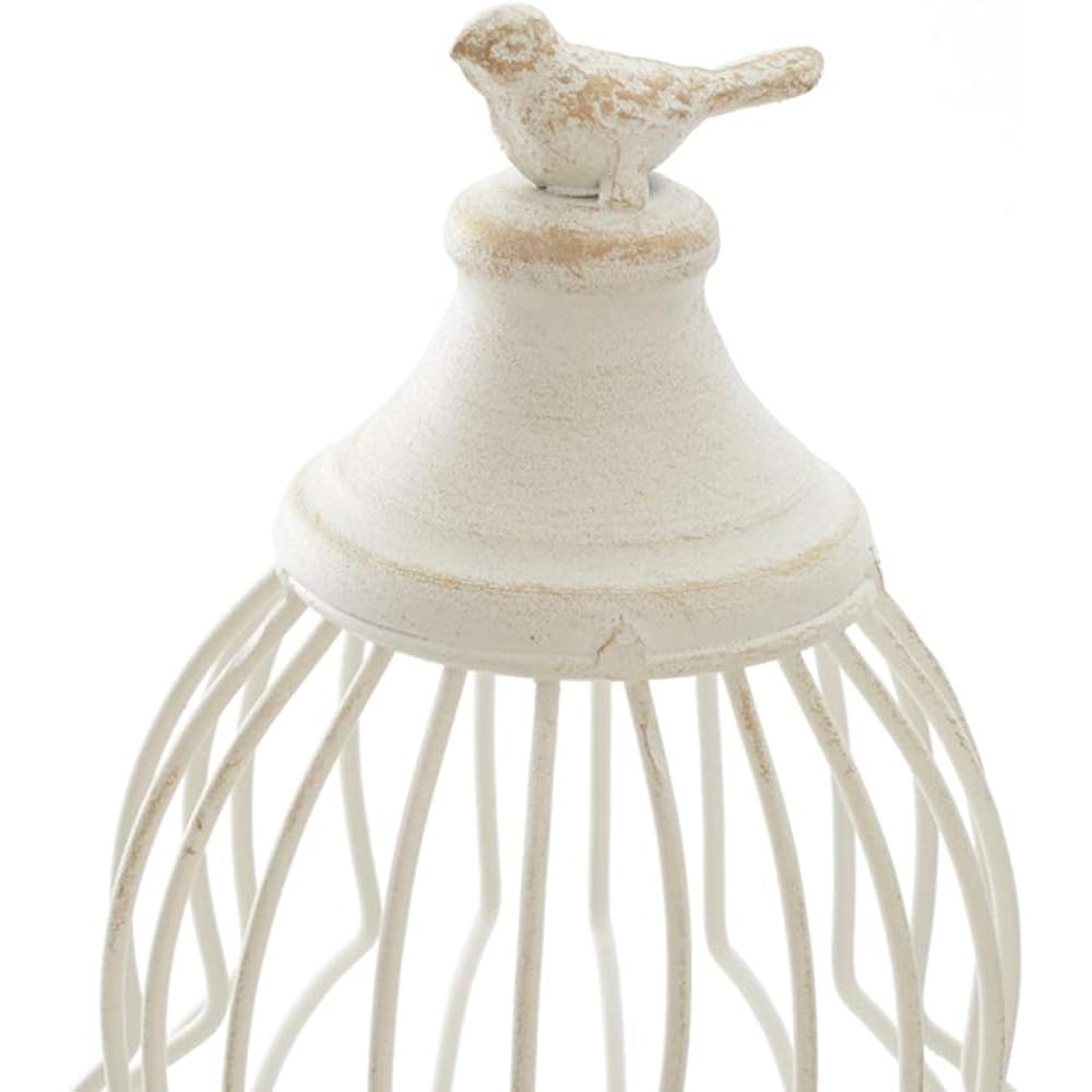 Royal Arden Iron Planter European Object Torikago European Object White 20×20×57cm 71818