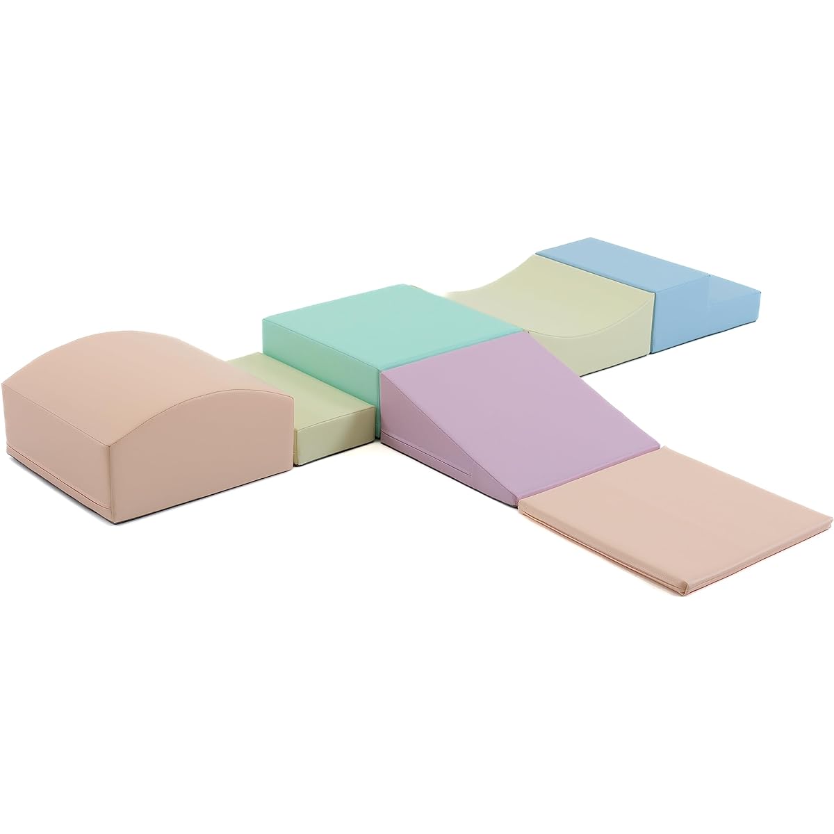 IGLU Little Crawler Soft Playset Activity Toy 7 Shapes Anti-Slip - Light Pastel