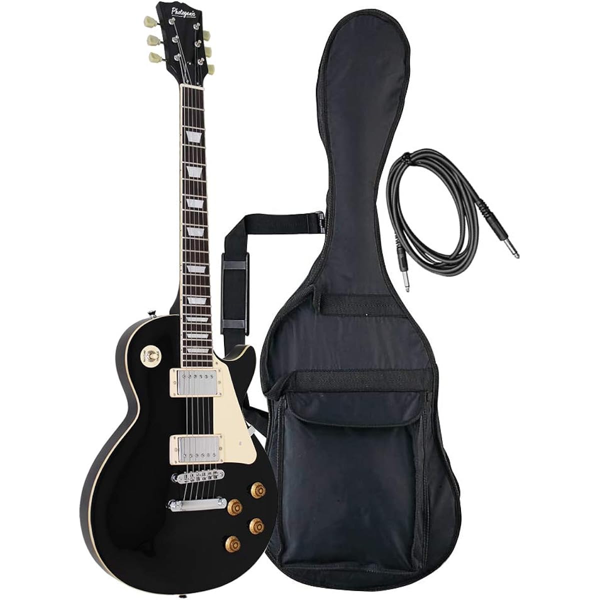 PhotoGenic Electric Guitar LP Type LP-260/BK Black [Soft case/shield/adjustment wrench included]