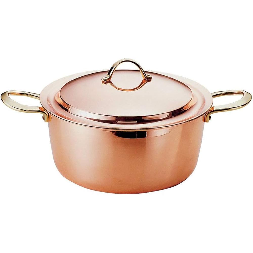 Shinkoukinzoku Two-handled pot, copper 20cm, play cooking sauce pot PL-1707