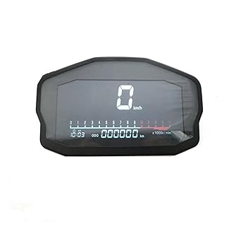 LED Indicator Odometer Fits for B&MW 2,4 Cylinder Motorcycle Universal Digital Backlight Odometer LCD Speedometer (Color : B)