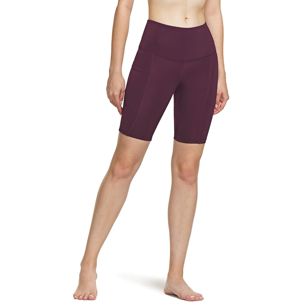 [ATHLIO] Women's Yoga Wear, 3/5 Length Shorts, Sportswear, Loungewear [Lightweight, Sweat Absorbent, Quick Drying] Yoga Pants, Sports Spats, Biker Shorts, Hot Pants YSP