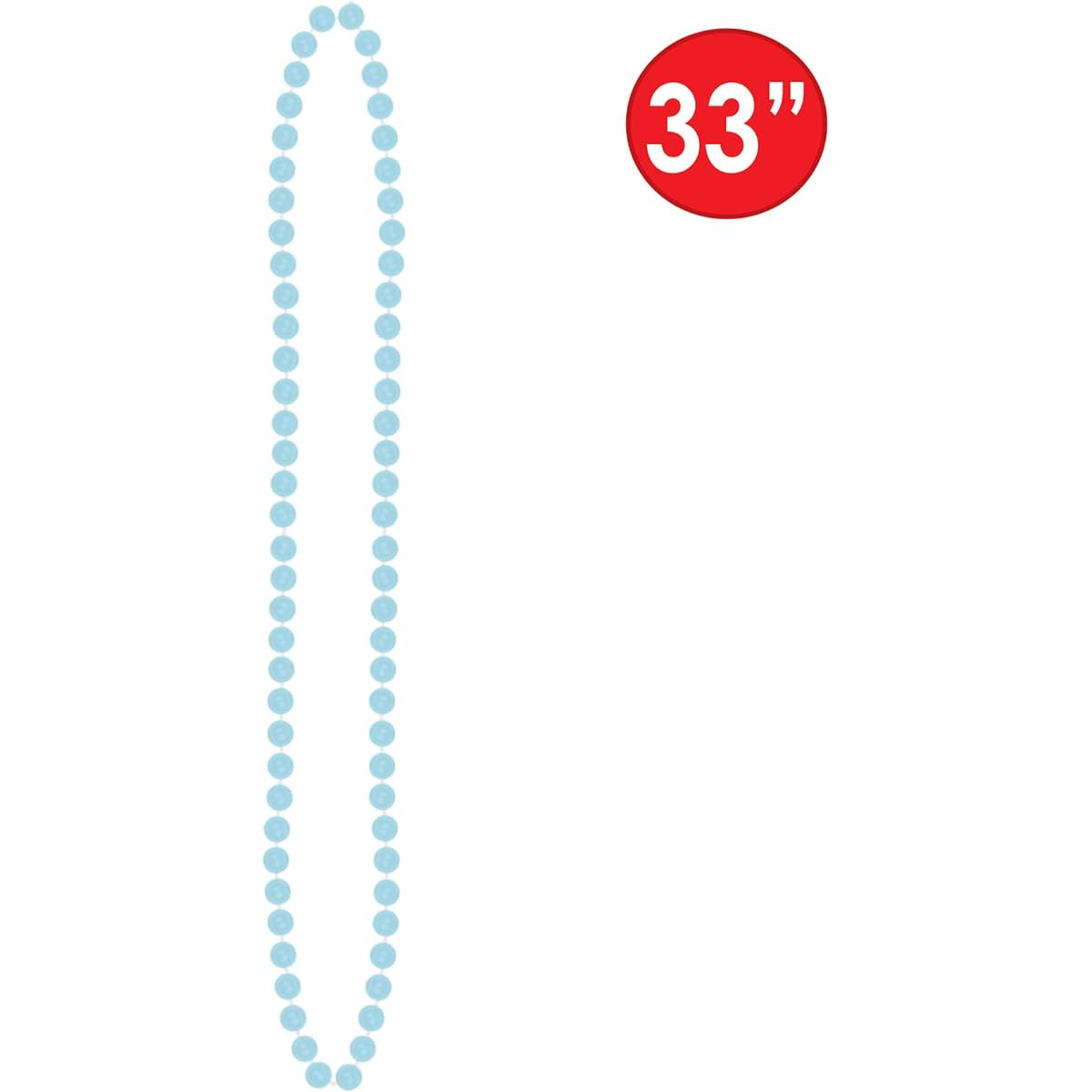 Beistle 24 Piece Baby Shower Beads, 33" (Light Blue)