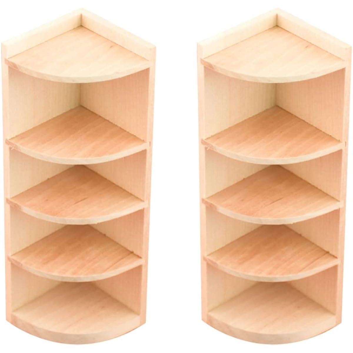 Toyvian 2pcs Bookcase Miniature Mini/Rustic Dollhouse Corner Landscape Storage Furniture Doll Play Cabinet Girl Barbie Bedroom Display Furniture Fairy