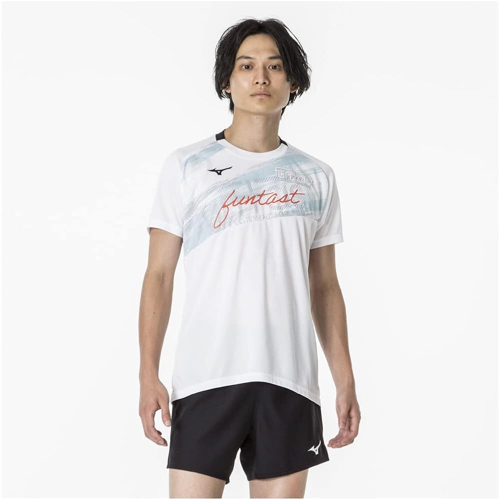 [Mizuno] Volleyball Wear FUNTAST Practice Shirt Short Sleeve Sweat Absorbent Quick Drying V2MAA102