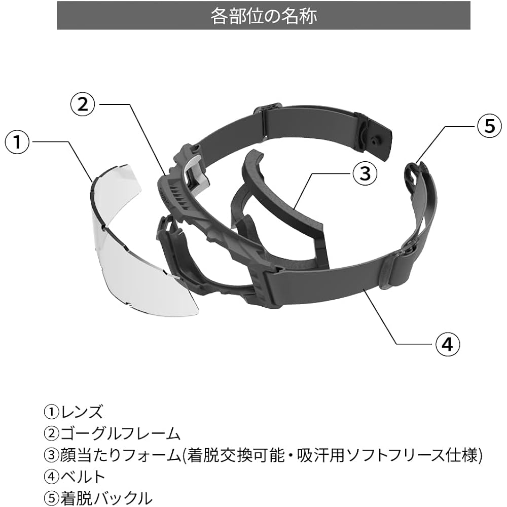 [SWANS] [Spare lens] [L-SG-2280-H] Made in Japan, bulletproof, anti-fog