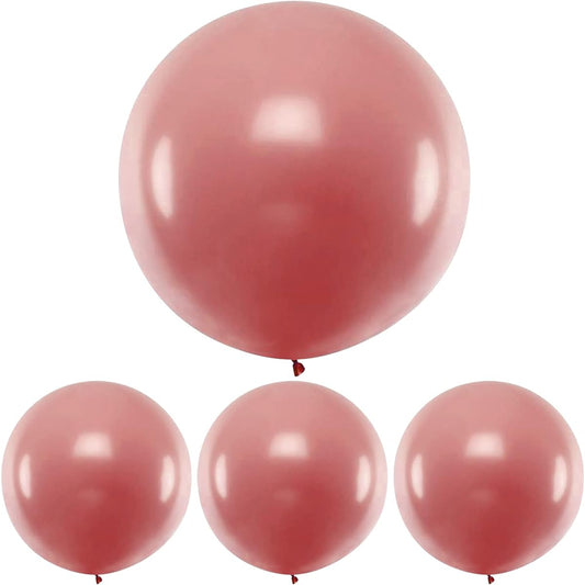 36" Dusty Pink Balloons Giant Dusty Rose Latex Balloons for Wedding Bridal Shower Boho Baby Shower Decorations 4pcs
