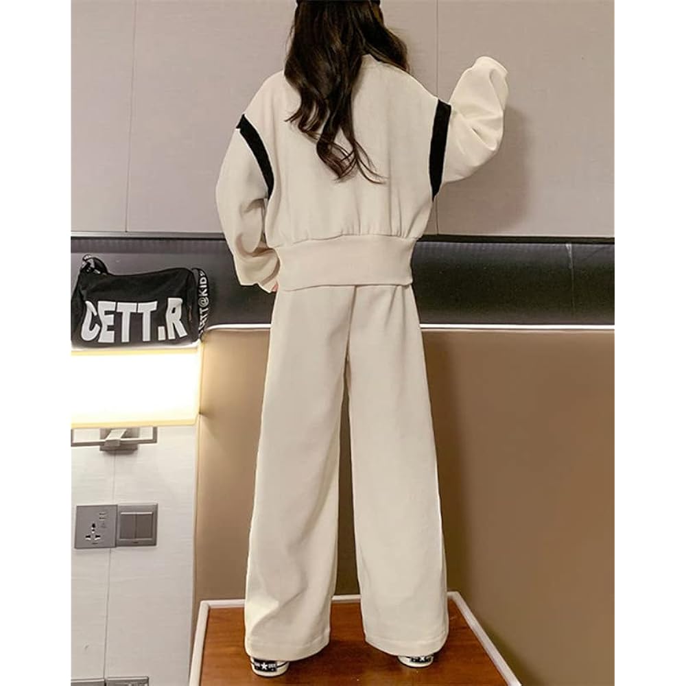 [CHUMO] Children's and Girls' Top and Bottom Set, Setup, 2 Piece Set, Tops, Sweatshirts, Pants, Long Pants, Jersey, Junior Clothes, Kids, Girls, Long Sleeves, Stylish, Cute, Loose, Slimming, Simple, Casual, Athletic Wear, School, Spring, Autumn